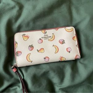 Coach Fruit Print Wristlet
